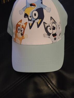 Kids Bluey Character Light Mint Baseball Cap